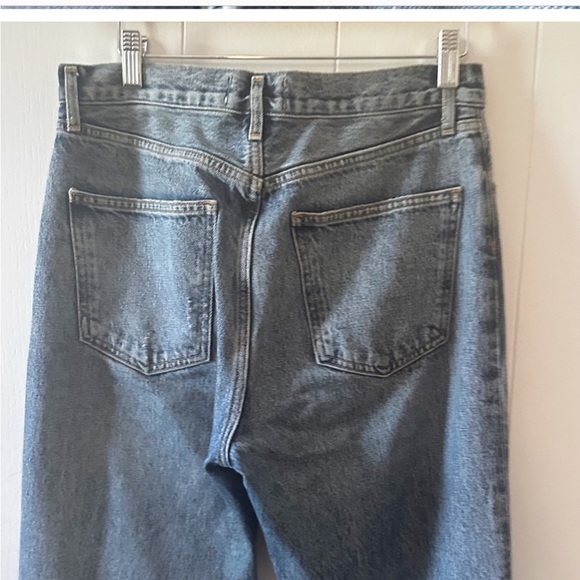 Agolde Lana Mid Rise Vintage Straight Jeans in Backdrop 27 - Picture 9 of 9